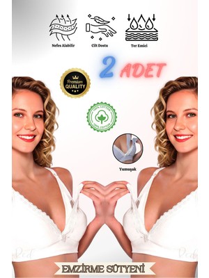 Red İç Giyim Pamuklu Hamile-Lohusa Emzirme Sütyeni-2'li Paket