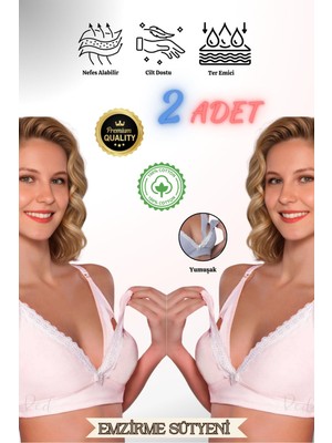Red İç Giyim Pamuklu Hamile-Lohusa Emzirme Sütyeni-2'li Paket