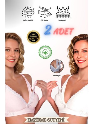 Red İç Giyim Pamuklu Hamile-Lohusa Emzirme Sütyeni-2'li Paket