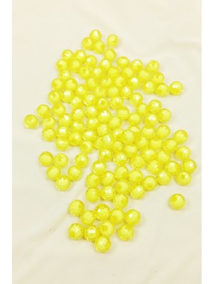 Royaleks Dünya Boncuk Içten Boncuklu Bileklik Çanta Boncuğu 10 mm 50 gr Sarı - BNC464