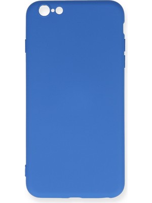 Bilişim Akademi Apple iPhone 6 Plus Kılıf Silikon Kılıf Yumuşak Kılıf Içi Kadife Lansman - Mavi