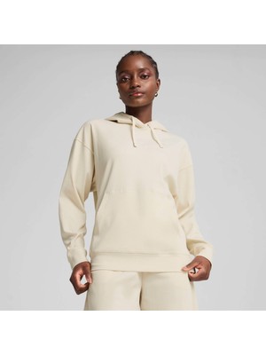 Puma Kadın Bej Puma Ess Elevated Comfort Hoodie Bej Kadın Hoodie