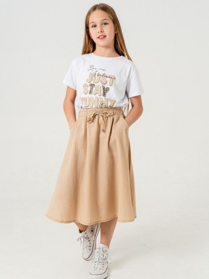 Kız Çocuk Kloş Keten Etek 2951