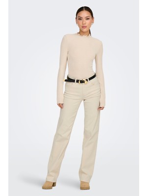 Only Onlblush Pamuklu Regular Fit Normal Bel Düz Paça Jeans Bayan Kot Pantolon 15337793