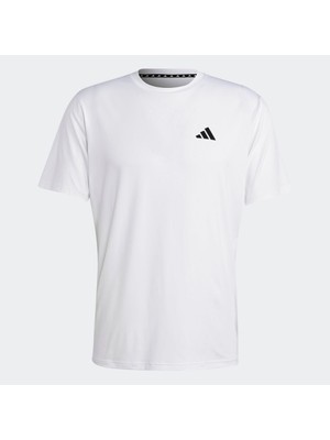 adidas IJ7020 Tr-Es Stretch T Erkek T-Shirt Beyaz Nefes Alabilir Kumaş ile Şık Tasarım
