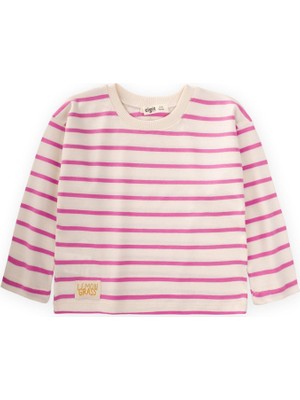 Cigit Çizgili Mevsimlik T-Shırt 1-10 Yaş Fuşya
