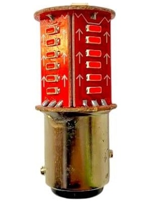 Motobir Stop Ampül Çift Duy Şaşı 12V 30 Çakarlı Kayar Kırmızı