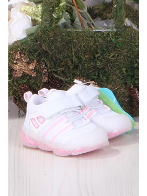 Vicco 346.E24Y.150 Orante Beyaz Esnek Işıklı Ilk Adım Çocuk Ayakkabı