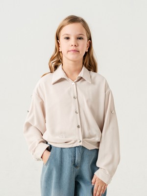 Giyicem Kız Çocuk Etek Pileli Gömlek 3148