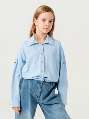 Giyicem Kız Çocuk Etek Pileli Gömlek 3148