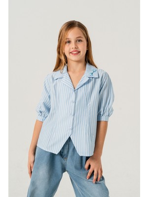 Giyicem Kız Çocuk Beden Pileli Gömlek 3151