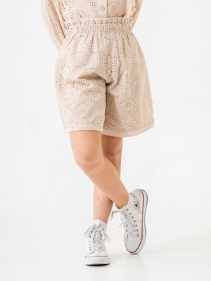 Kız Çocuk Fistolu Keten Şort 2866