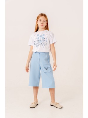 Kız Çocuk Bermuda Keten Şort 2859