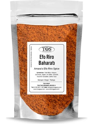 TOS The Organic Spices Amara'nın Efo Riro Baharatı 500 gr