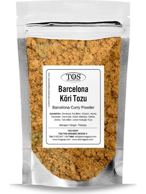 TOS The Organic Spices Lucía'nın Barcelona Ispanyol Köri Tozu 100 gr