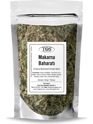 TOS The Organic Spices Nina'nın Kremalı Mantarlı Makarna Baharatı 100 gr