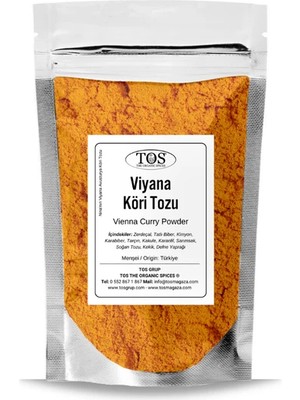 TOS The Organic Spices Nina'nın Viyana Avusturya Köri Tozu 250 gr