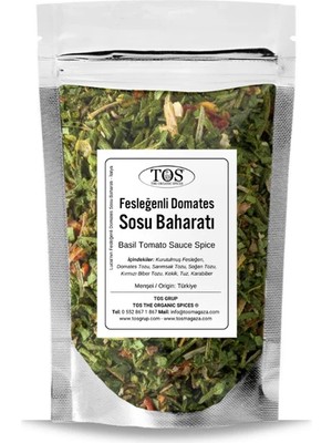 TOS The Organic Spices Lucia'nın Fesleğenli Domates Sosu Baharatı 100 gr