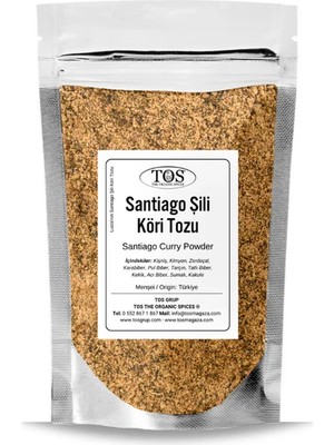 TOS The Organic Spices Lucía'nın Santiago Şili Köri Tozu 250 gr