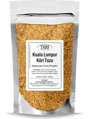 TOS The Organic Spices Jasmin'in Kuala Lumpur Malezya Köri Tozu 250 gr