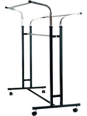 Gri Dekor Profesyonel V Ayarlı Askılık, 120 x 165  cm ,  Orta Askılık Stant, Mağaza Askılık,