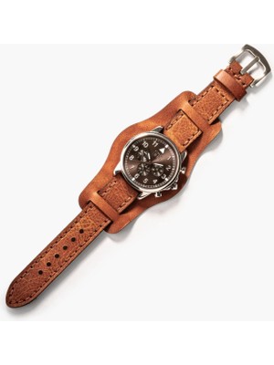 Bund Çift Katlı Deri Kayış - Camel