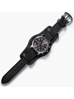 Dery Craft Bund Çift Katlı Deri Kayış - Antrasit