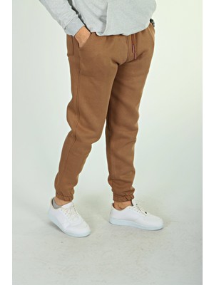 EG38 Mrs 3 Iplik Kelepçe Paça Eşofman Kahve