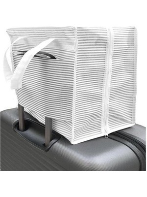 Ayakkabı Saklama ve Taşıma Çantası (Çizgili Model) Shoe Tote
