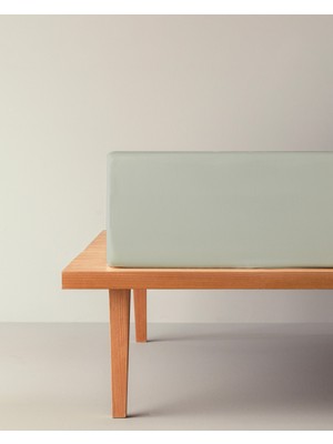 English Home Micell Pamuk Saten Çift Kişilik Çarşaf 240x260 cm Yeşil