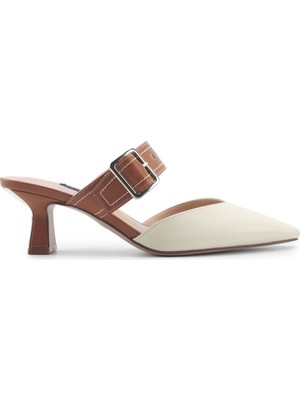 Nine West Gabrıel 5fx Krem Kadın Topuklu Terlik