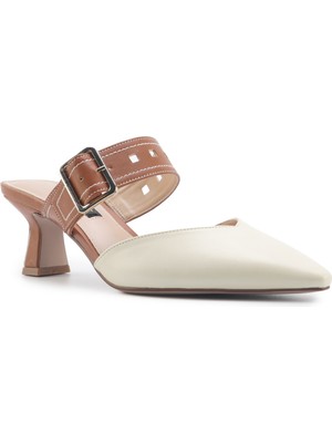 Nine West Gabrıel 5fx Krem Kadın Topuklu Terlik