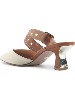 Nine West Gabrıel 5fx Krem Kadın Topuklu Terlik