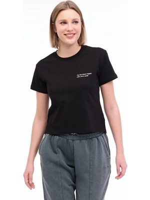 Lumberjack Wl Anna 11 5fx T-Shirt  Siyah Kadın Kısa Kol Tişört 101931824