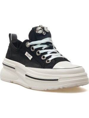 Guja 25Y389 Kadın Dili Taşlı Sim Bağ Kalın Taban Sneaker