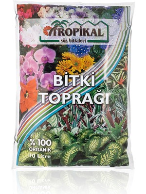 Belirtilmemiş Tropikal Bitki Toprağı 10 Litre %100 Organik Yüksek Nem Tutma Kapasitesi ile Süs Bitkileri İçin
