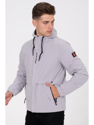 Mood Street Baskılı Su Itici Slim Fit Erkek Yağmurluk Mont