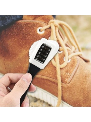 Ozcmax Üç Taraflı Taşınabilir Ayakkabı Temizleme Bakım Fırçası