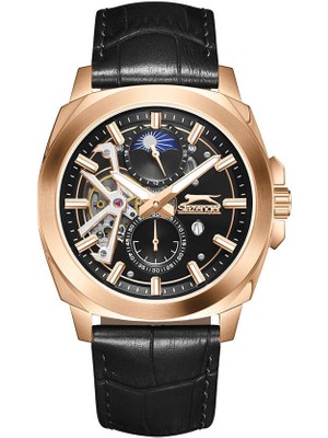 Slazenger SL.09.2440.2.05 Quartz Deri Siyah 44 mm Erkek Kol Saati