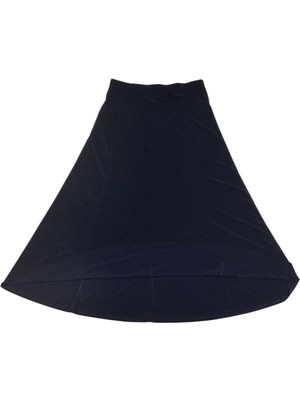 Ece Giyim Kadın Beli Lastikli Sekiz Parça Sandy Kumaş Dökümlü Etek