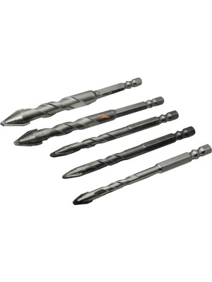 Matkap Ucu 5 Li Set Çok Amaçlı Üniversal Cam,seramik,beton Vs Delici Set Keliteli 5 Parça Set