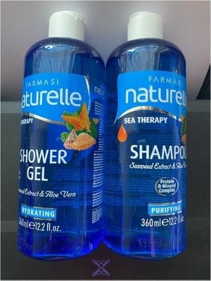 Farması Naturelle Sea Therapy Yosun & Aloe Vera Arındırıcı Şampuan 360 ml ve Duş Jeli 2'li Set