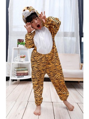 No8 Home Çocuk Kaplan Kostumu - Aslan Kostümü 2-3 Yaş 80 cm