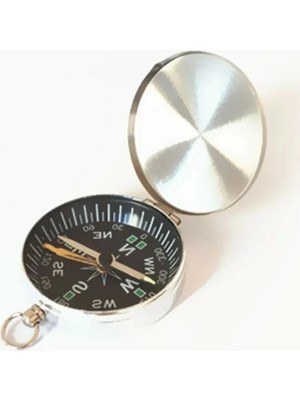 No8 Home Mini Taşınabilir  Kapaklı Cep Saati Model Alüminyum Iğne Kılıtlı  Pusula G451