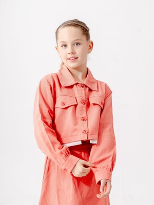 Kız Çocuk Etek Garnili Ceket 1547