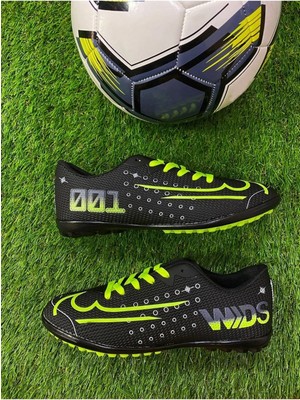Sprit 001 Erkek ve Çocuk Dişsiz Çim Halı Saha Futbol Ayakkabısı Siyah-Sarı