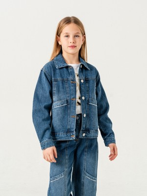 Kız Çocuk Cep Taşlı Ceket 1544