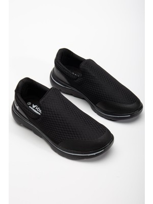 Erkek Günlük Spor Ayakkabı Siyah Bağsız Aqua Faylon Taban