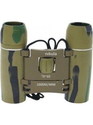 No8 Home 70X60  Cepte Taşımalı Kauçuk Kaplamalı Mini Dürbün Kamuflaj