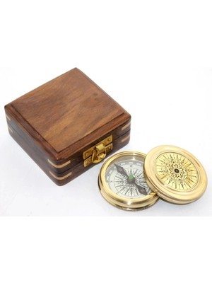 No8 Home Ahşap Kutulu Pusula KSK2123